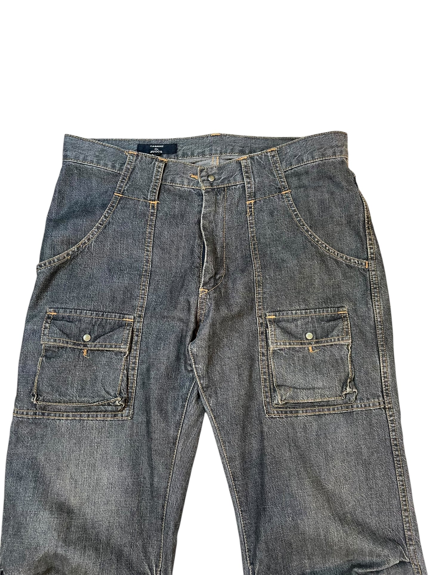 Cabane de Zucca Inverted Button Cargo Pocket Denim (31x31)