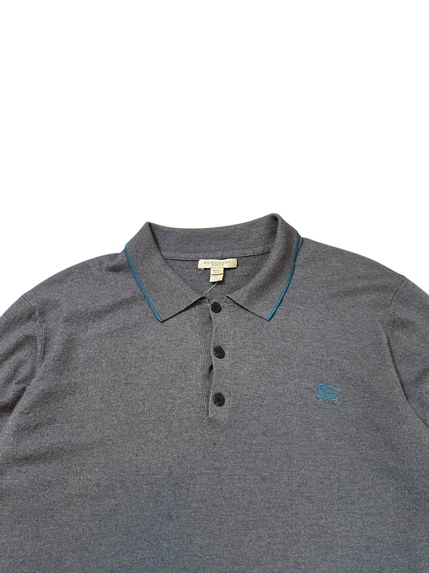 2010s Burberry Brit Extra Fine Merino Wool Polo Sweater (XL)