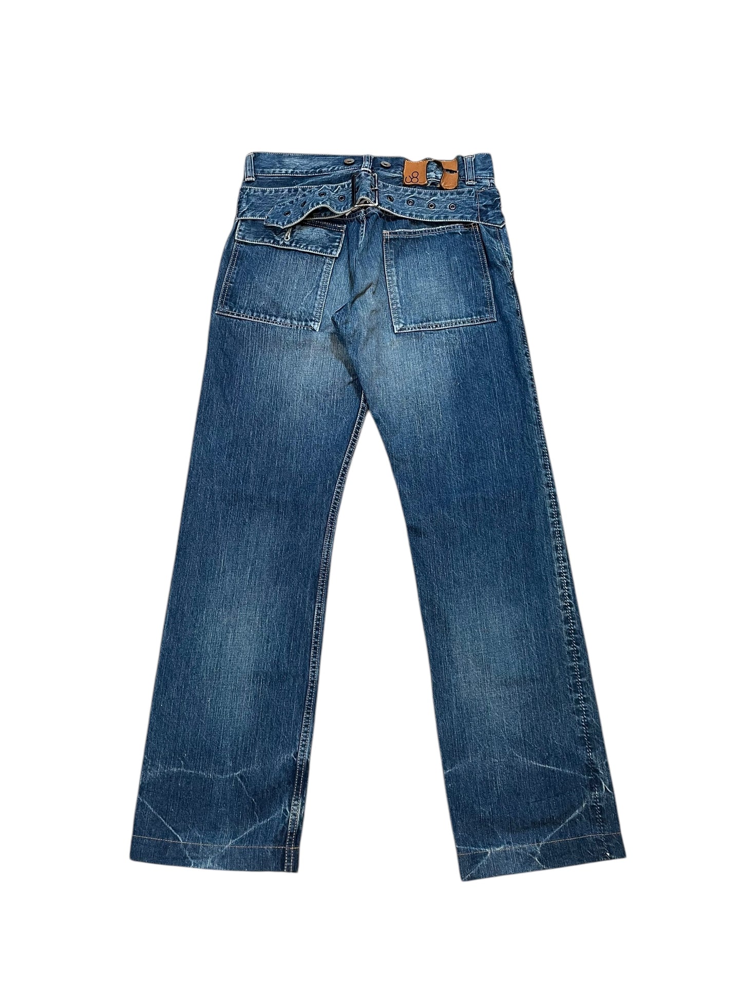 1990s Johnbull Buckle-back Faded Denim (28x32)