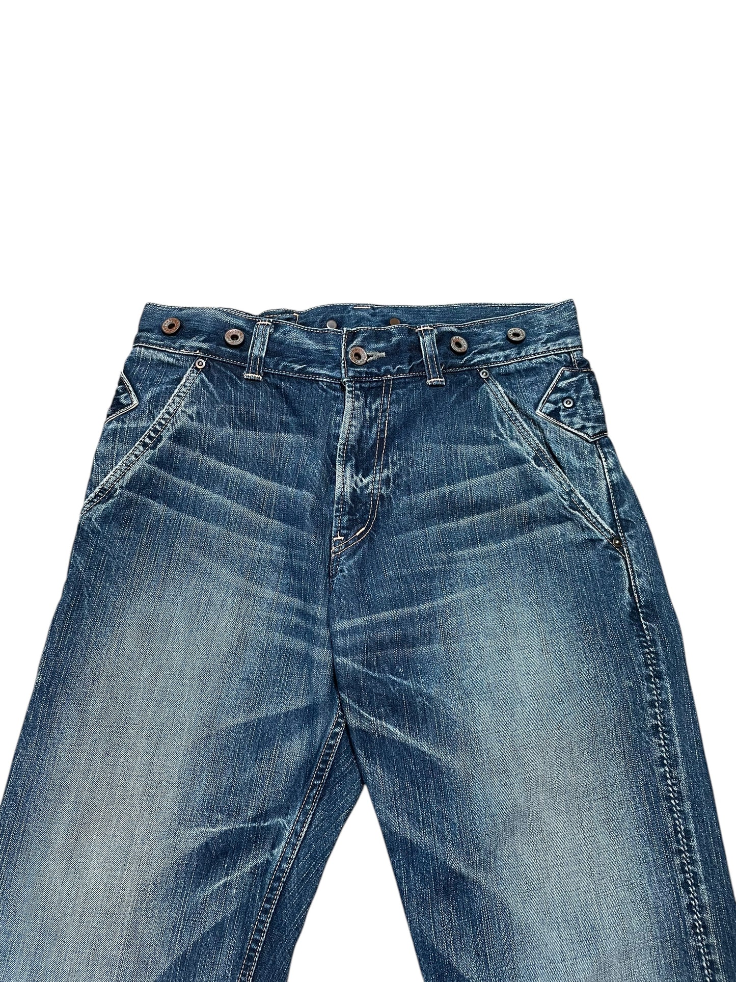 1990s Johnbull Buckle-back Faded Denim (28x32)