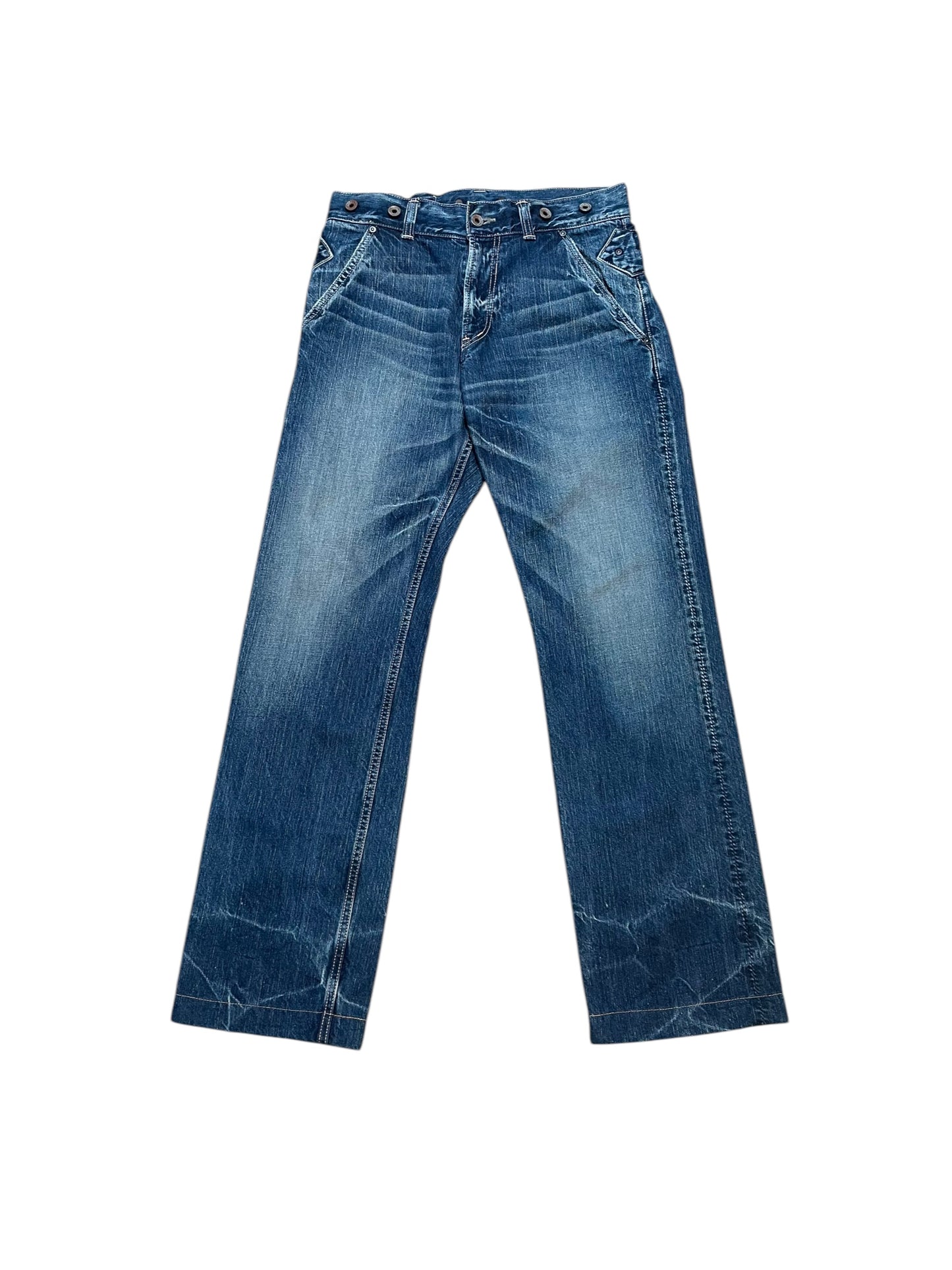 1990s Johnbull Buckle-back Faded Denim (28x32)