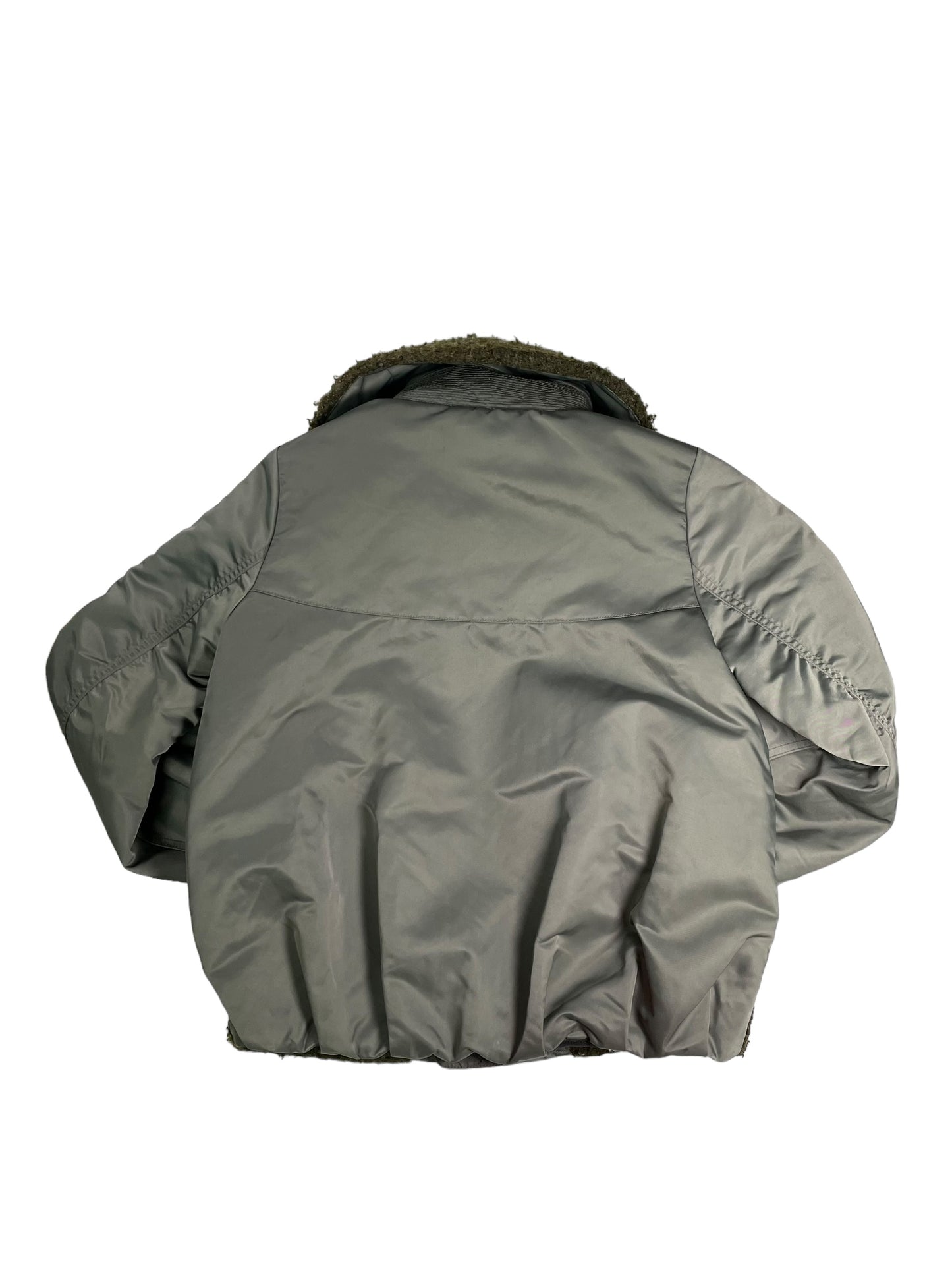 Johnbull High Neck Guard Cropped Aviator Bomber Jacket (S)