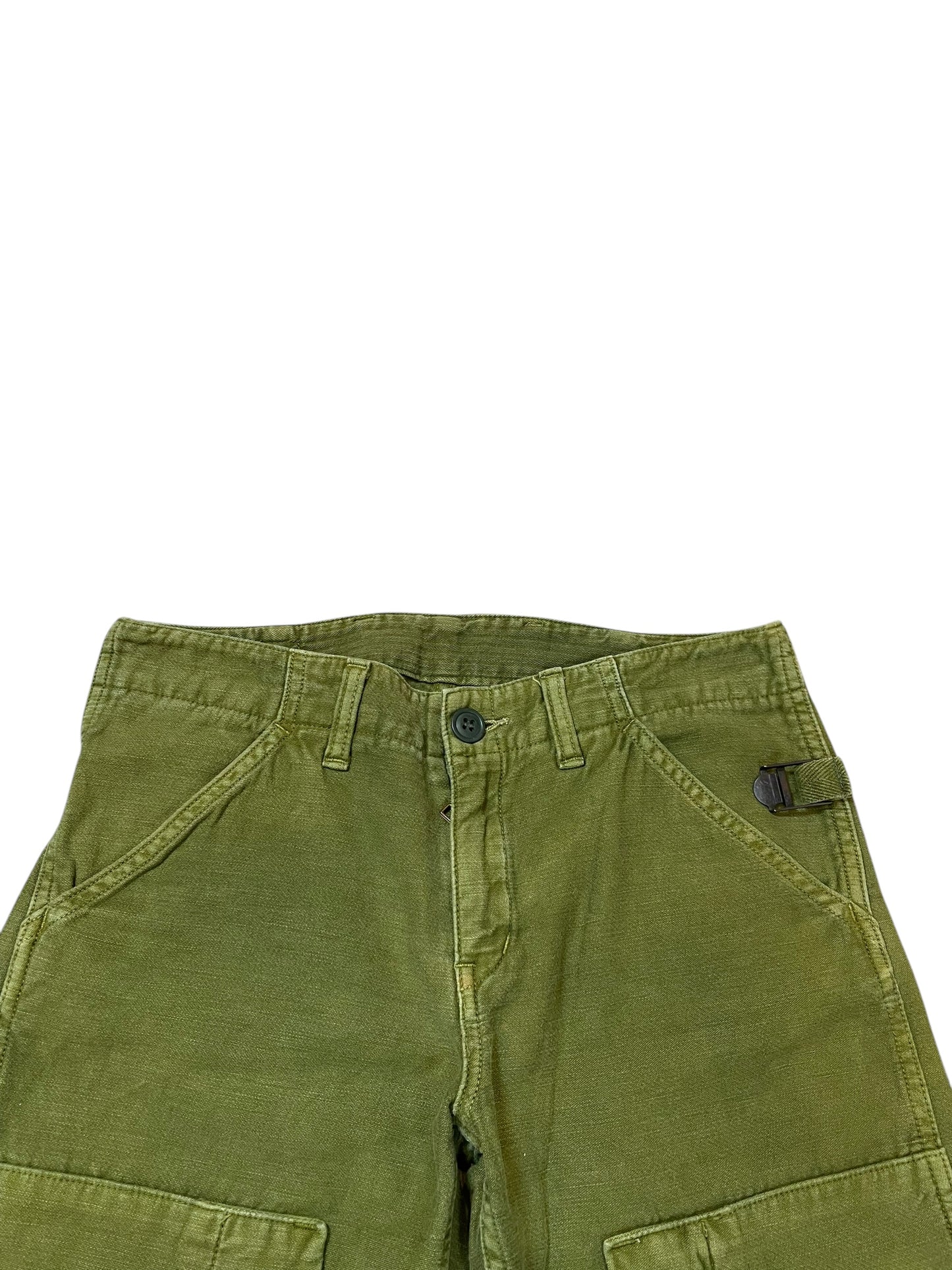 2000s Johnbull Kojima Japan Olive Green Utility Cargo Shorts (28in)