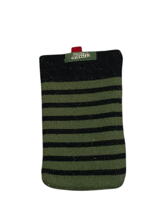 2000s Jean Paul Gaultier Striped Knit Accessory Pouch