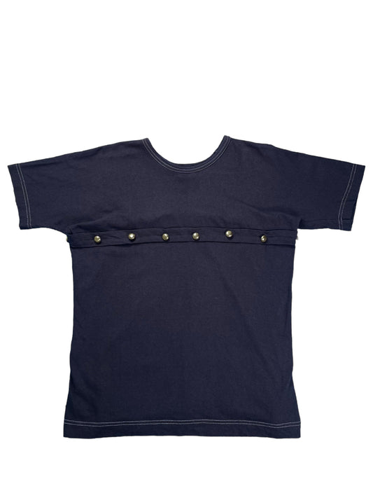 Comme des Garçons Tao “Buttoned Chest Strap” T-shirt  (M)