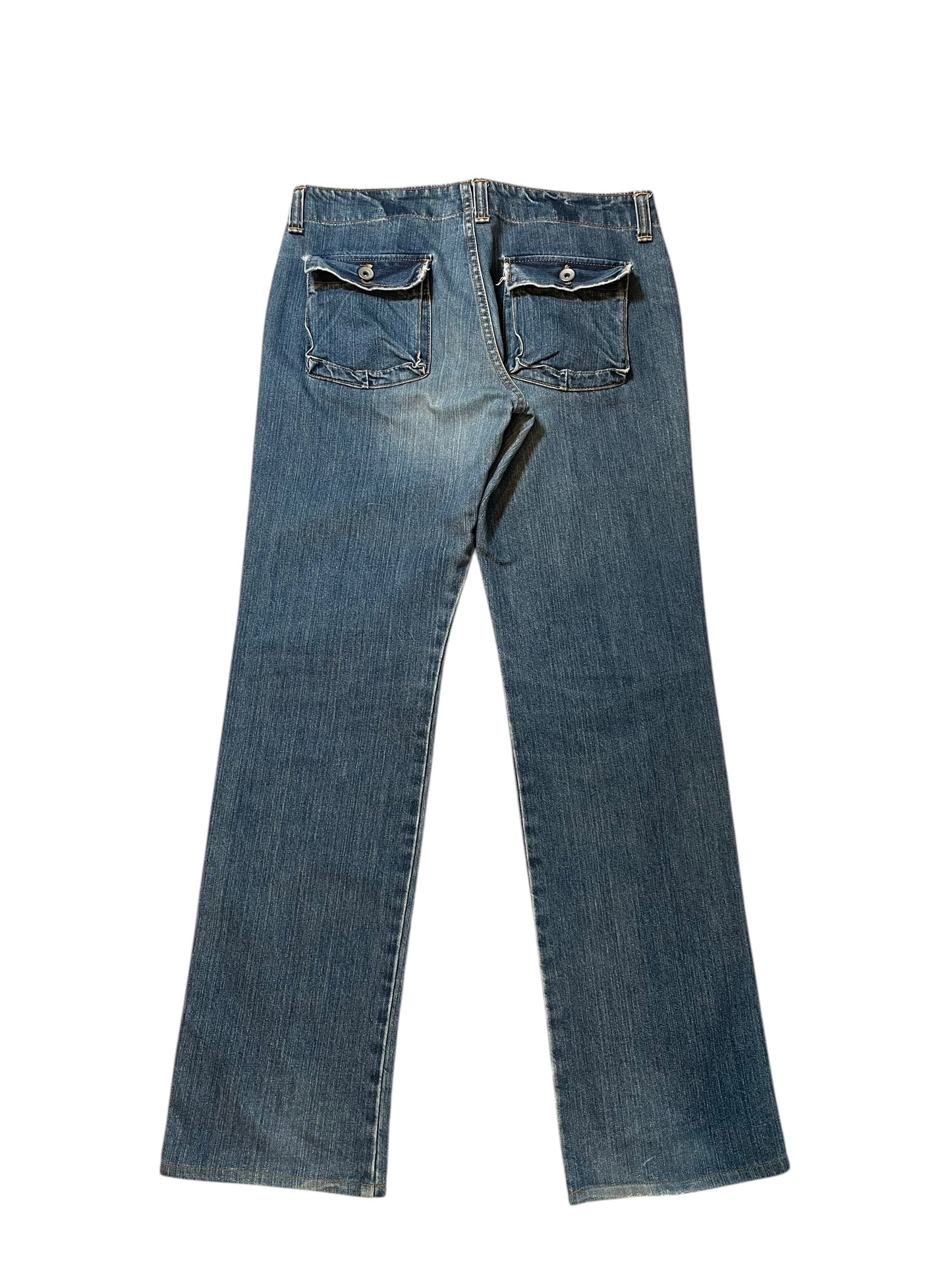 1990s Johnbull Japanese Distressed Denim Trousers (30in)