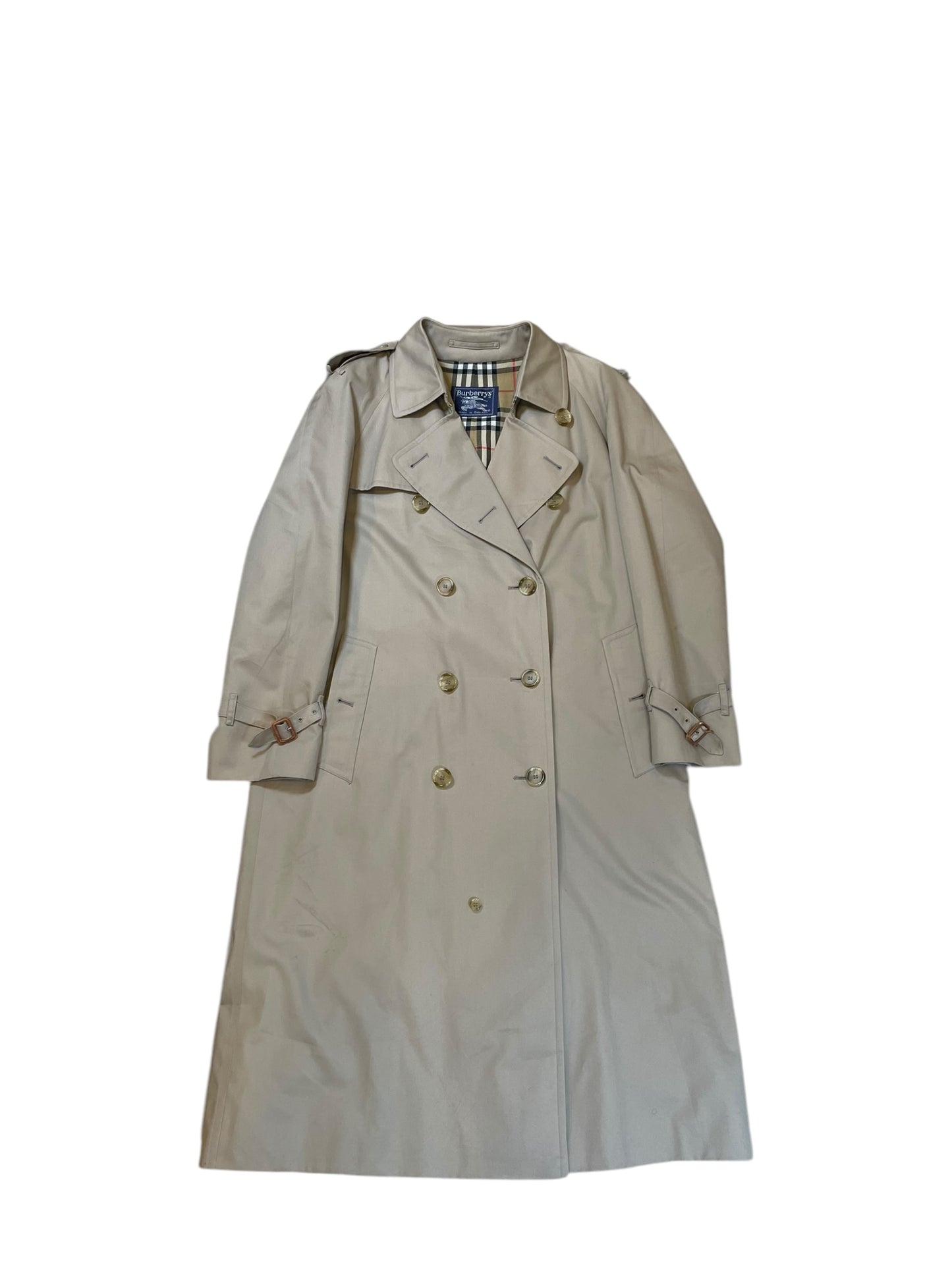 1990s Burberrys’ Double-Breasted Gabardine Trench Coat (XL)