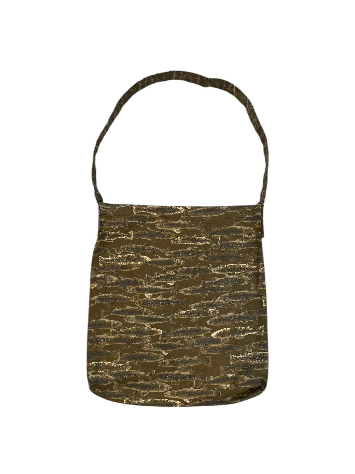 2010s South2West8 Camo Fish-Print Canvas Shoulder Bag