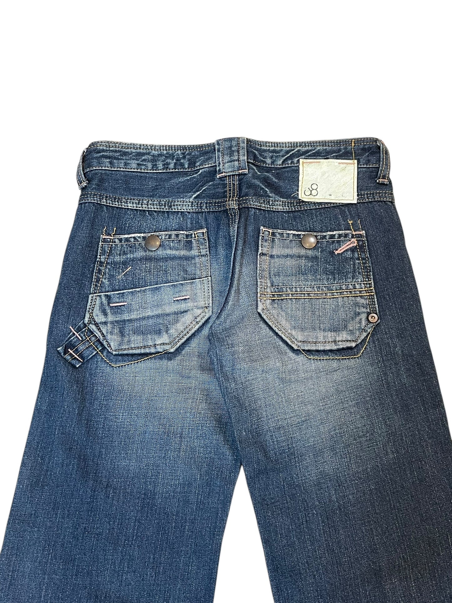 1980s Johnbull Japanese Wide-Leg Whiskered Denim (29x30)