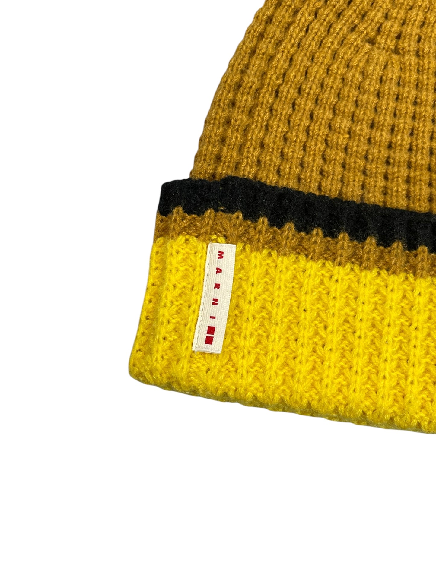 2020s Marni x Uniqlo Two-Tone Yellow Knit Beanie