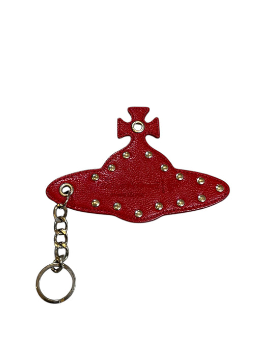 2010s Vivienne Westwood Red Orb Leather Keychain