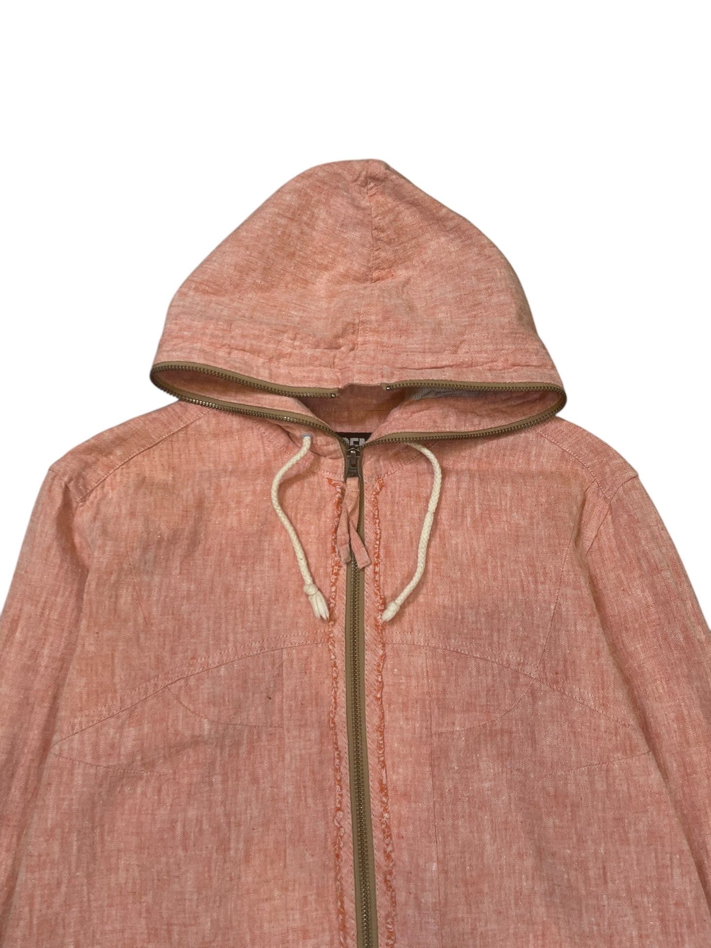 2000’s PPFM Lightweight Pink Hooded Zip-Up Jacket (M)