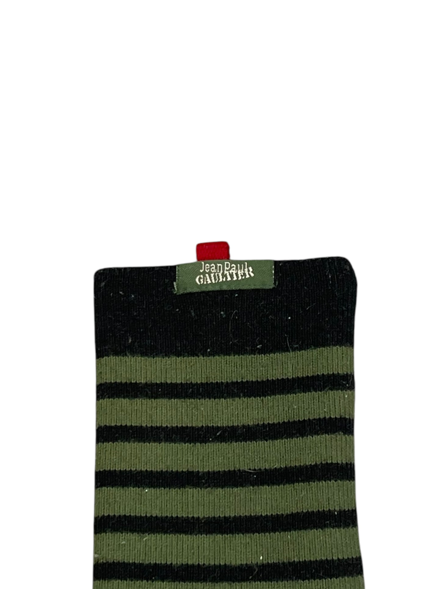 2000s Jean Paul Gaultier Striped Knit Accessory Pouch