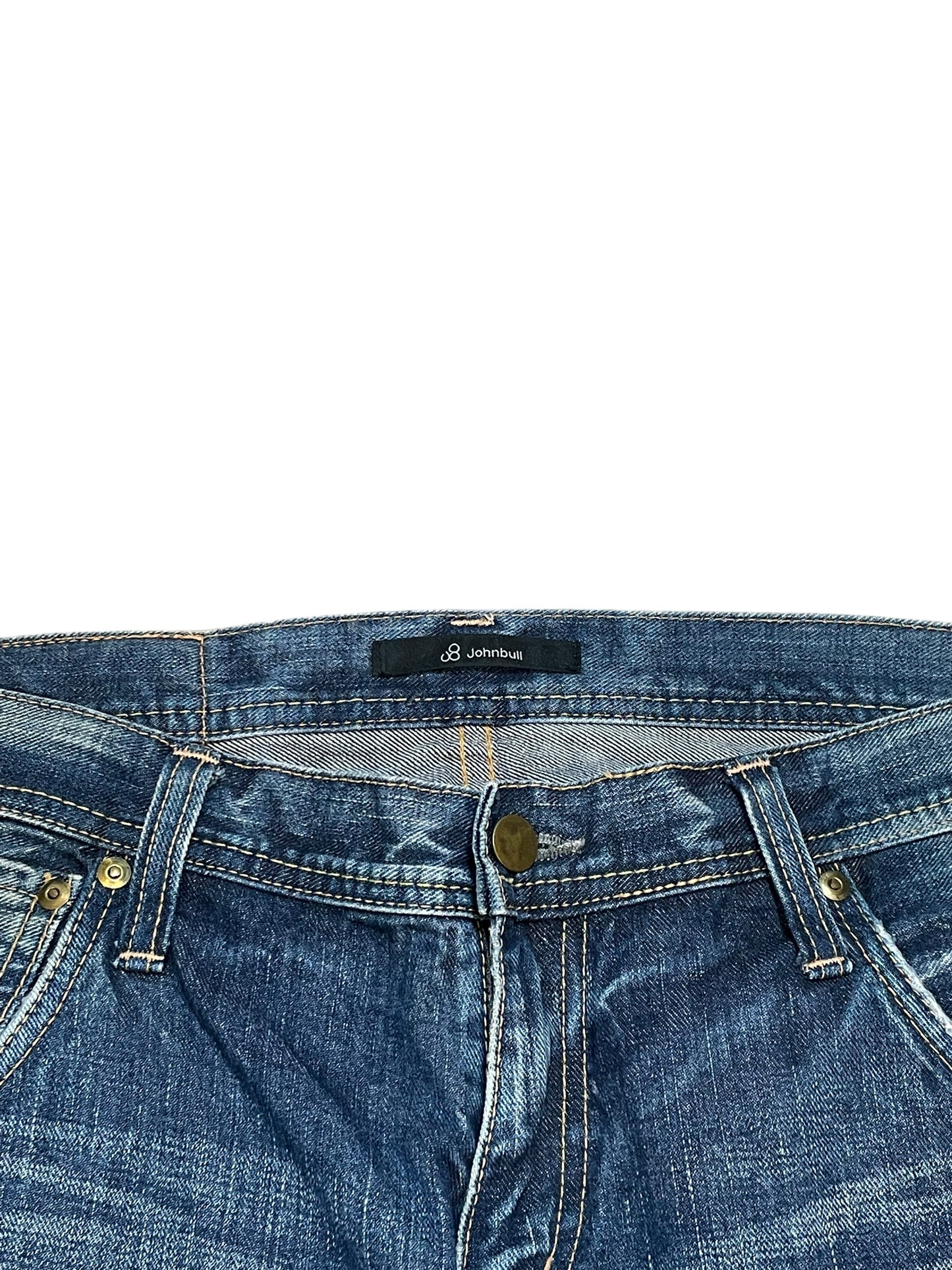 1990s Johnbull Wide Leg Denim w/ Zip Back Pockets (33x34)