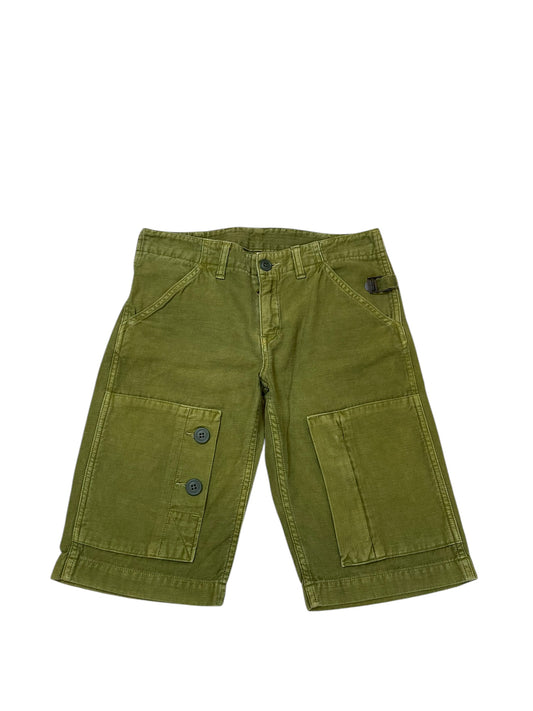 2000s Johnbull Kojima Japan Olive Green Utility Cargo Shorts (28in)