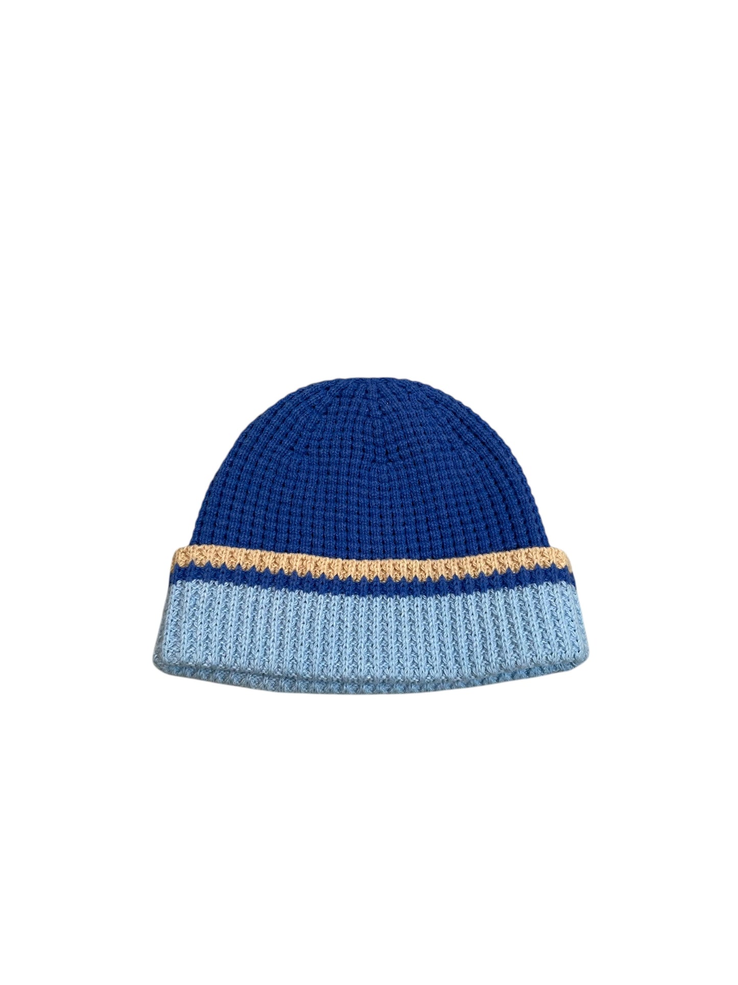 2020s Marni x Uniqlo Two-Tone Blue Knit Beanie