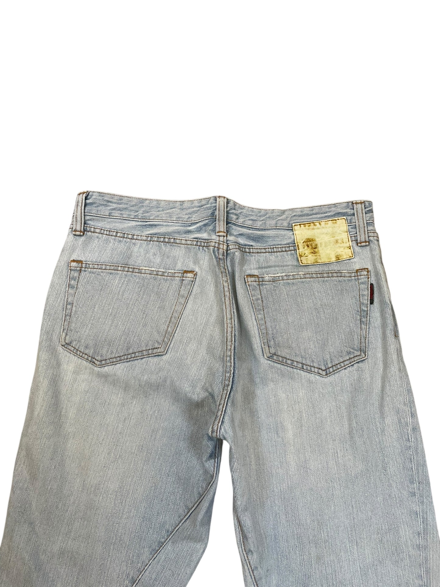 1990s Johnbull Light Wash Denim with Curved Paneling (34in)