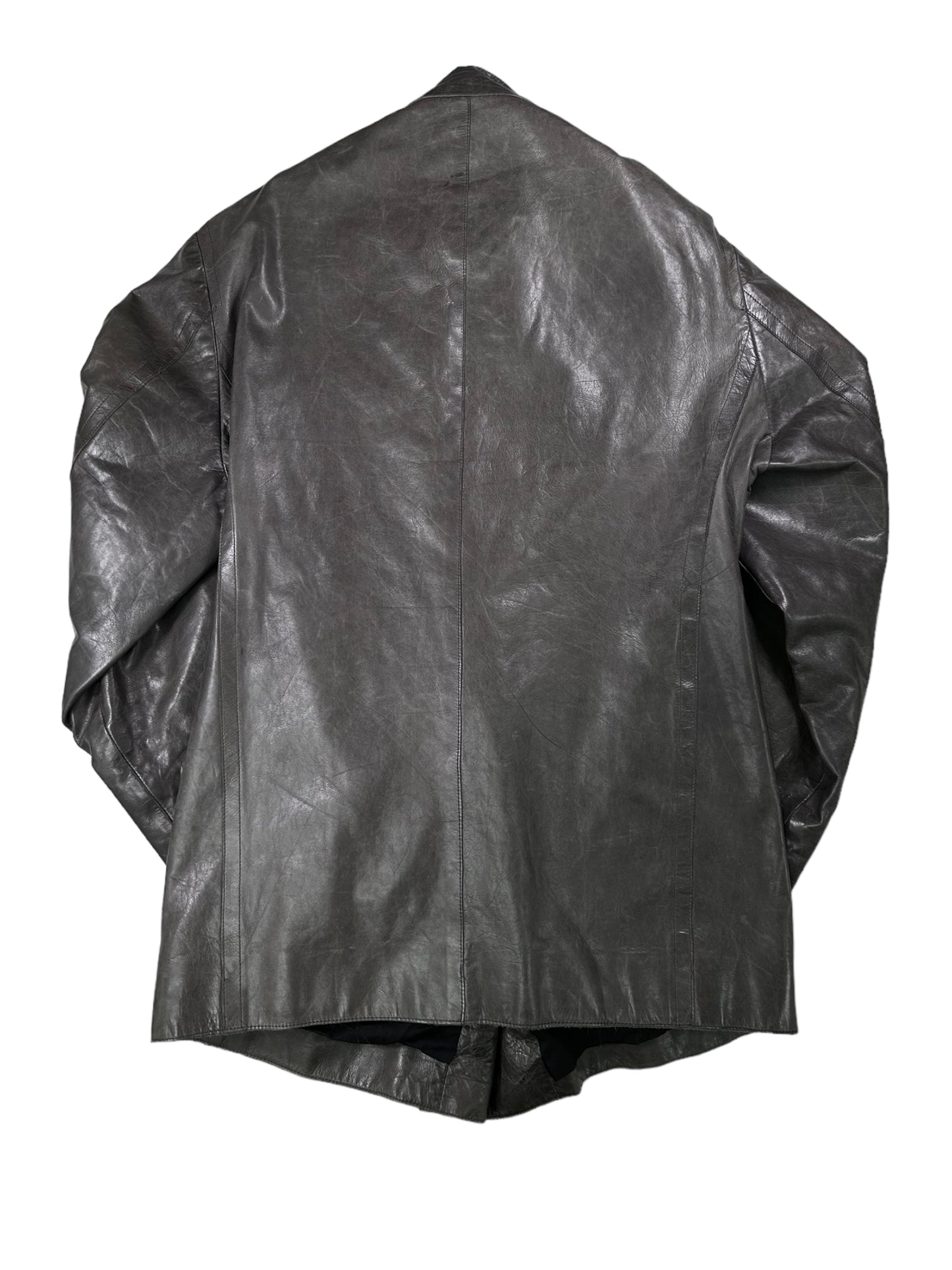 CoSTUME NATIONAL Homme Double Zipper 2-Way Polished Lamb Leather Blouson (L)