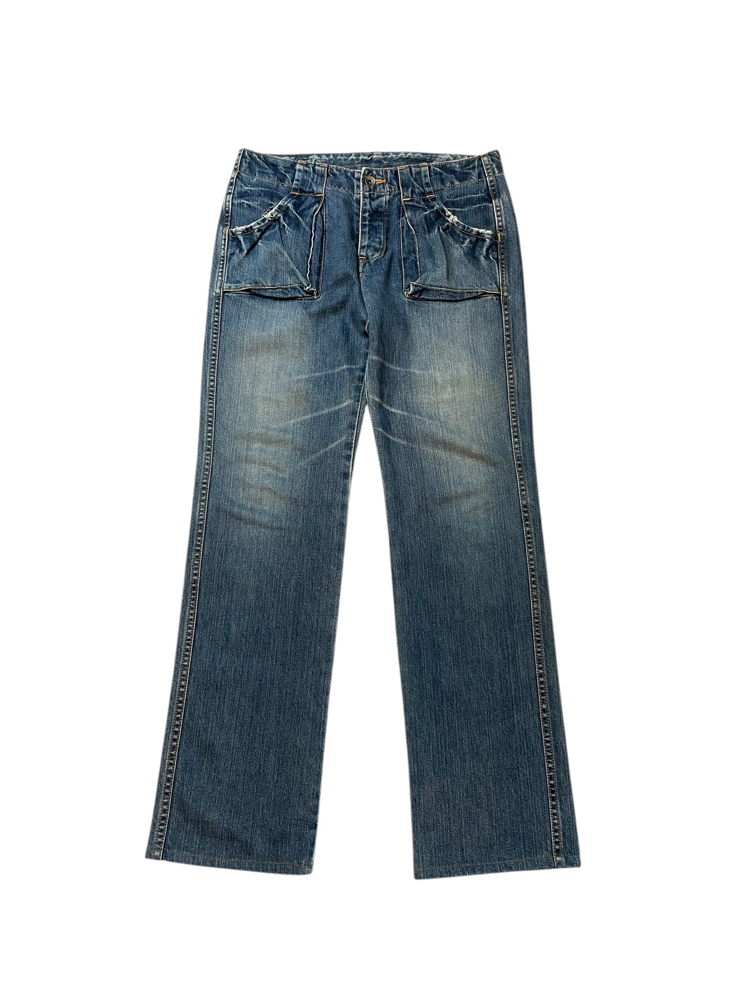 1990s Johnbull Japanese Distressed Denim Trousers (30in)