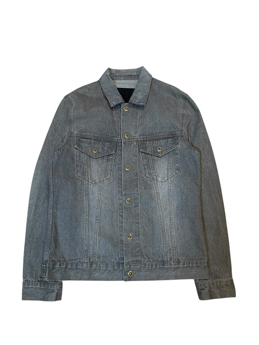 2000s PPFM Grey Denim Trucker Jacket (L)