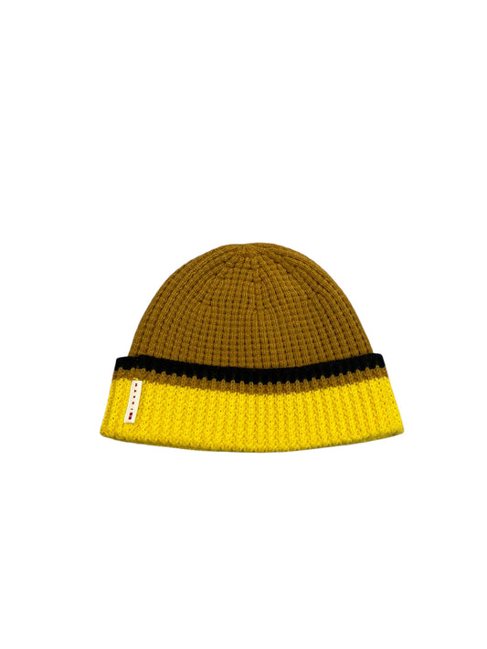 2020s Marni x Uniqlo Two-Tone Yellow Knit Beanie