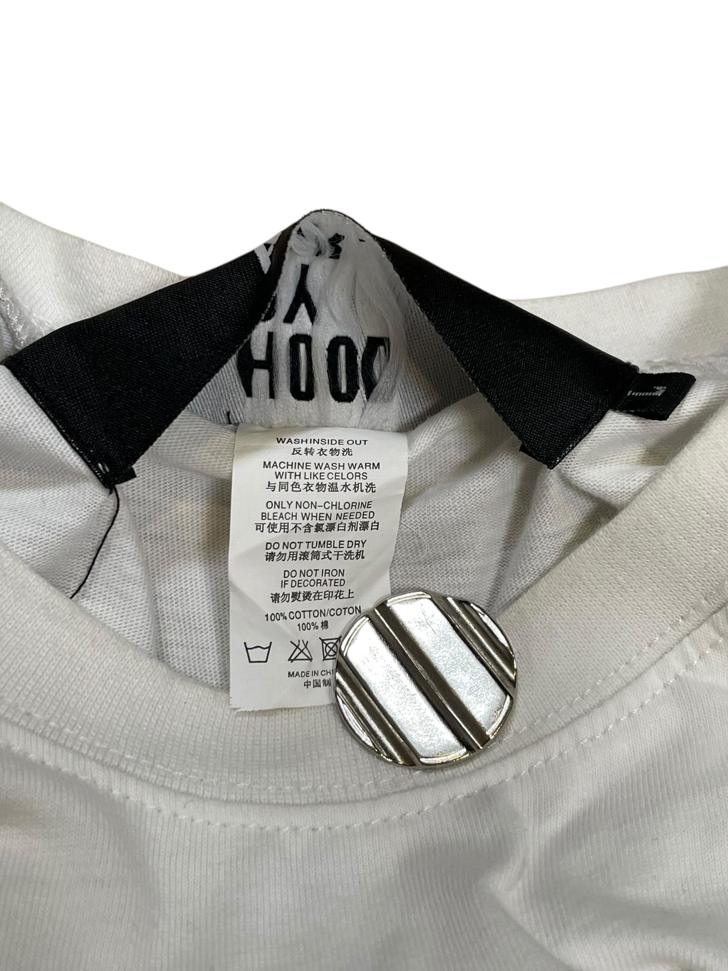 Hood By Air Skeleton Spine Zipper Graphic Tee (L)