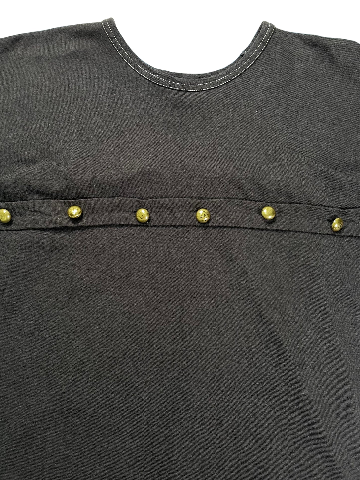 Comme des Garçons Tao “Buttoned Chest Strap” T-shirt  (M)