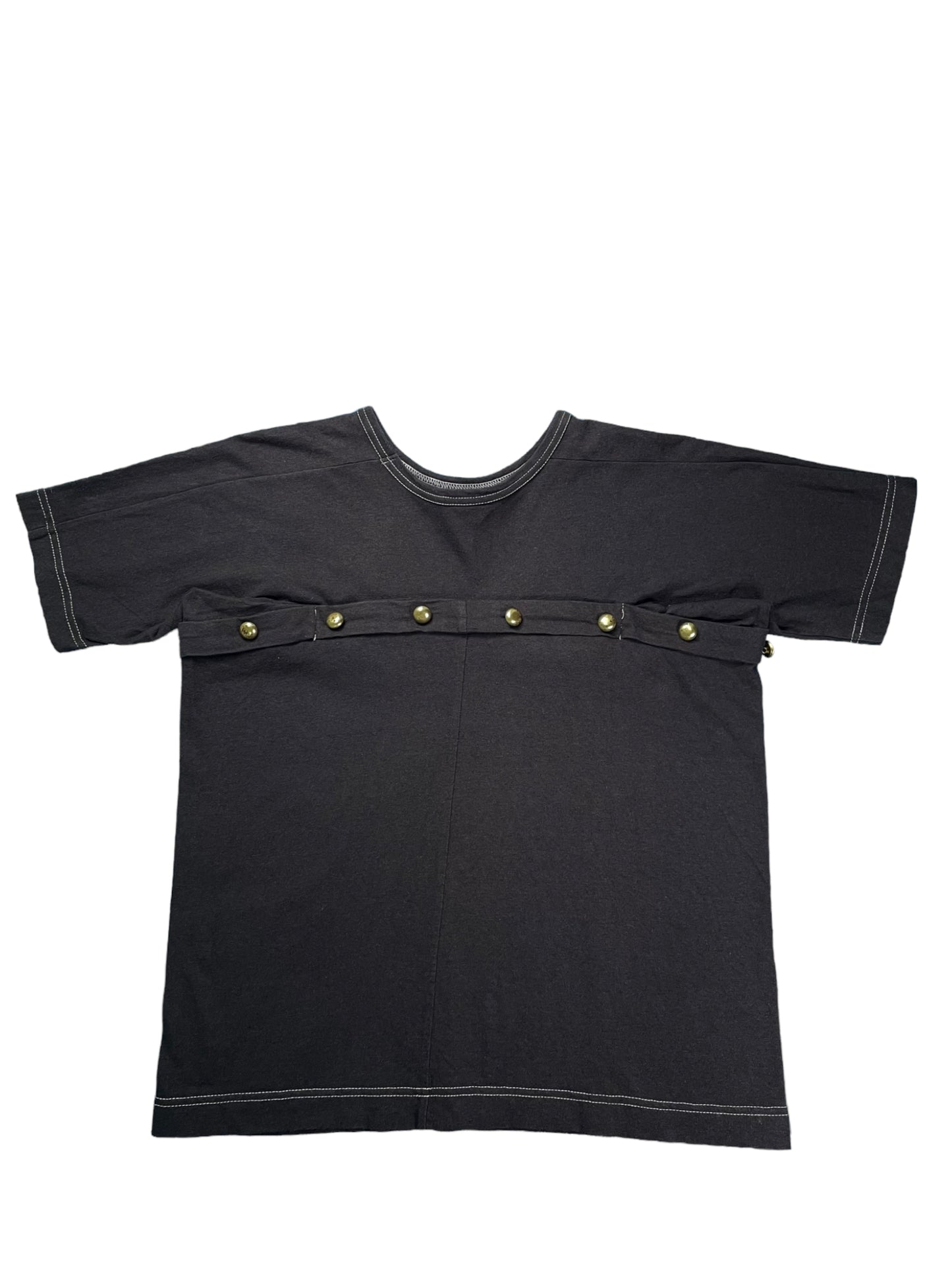 Comme des Garçons Tao “Buttoned Chest Strap” T-shirt  (M)