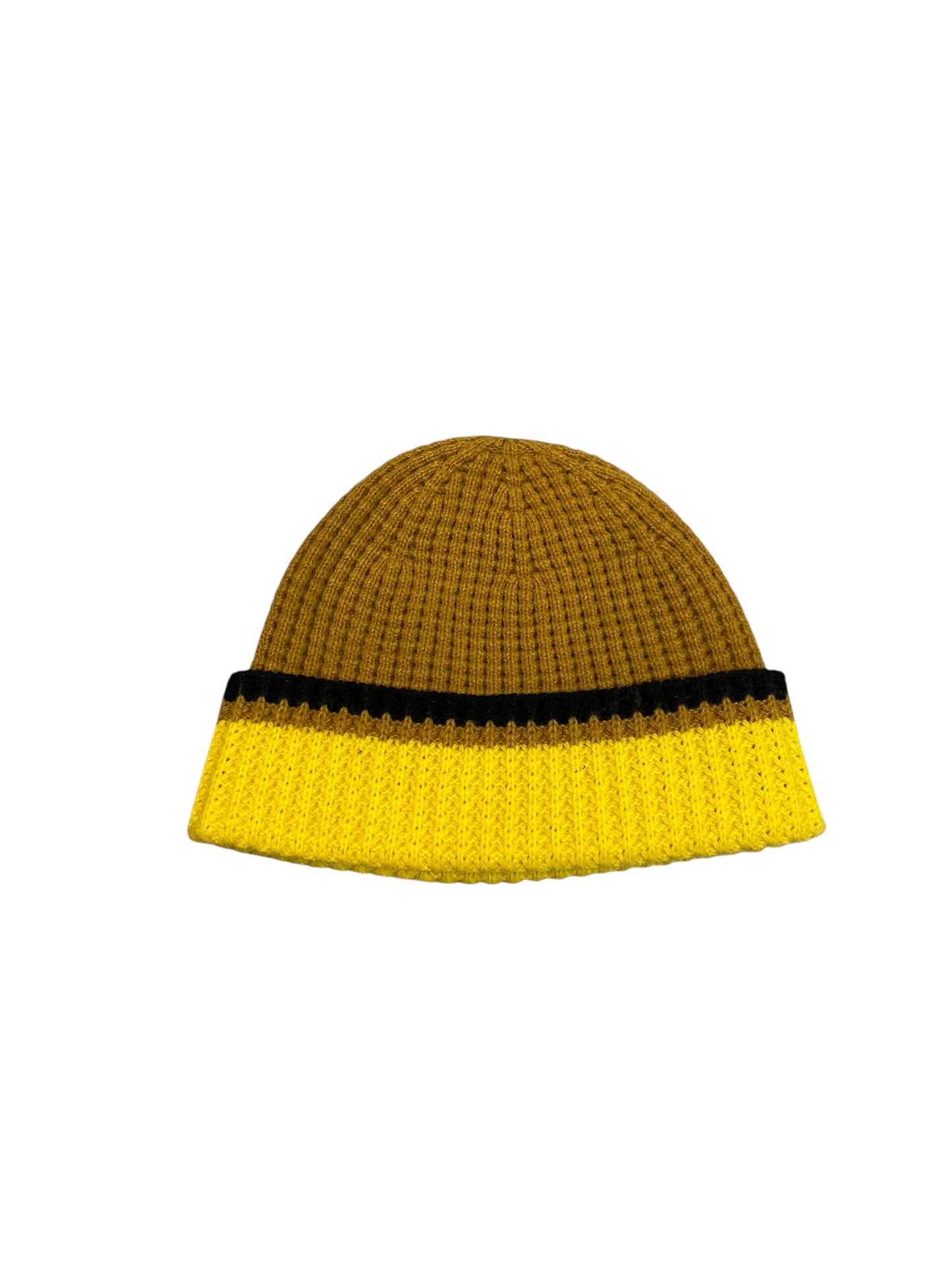 2020s Marni x Uniqlo Two-Tone Yellow Knit Beanie