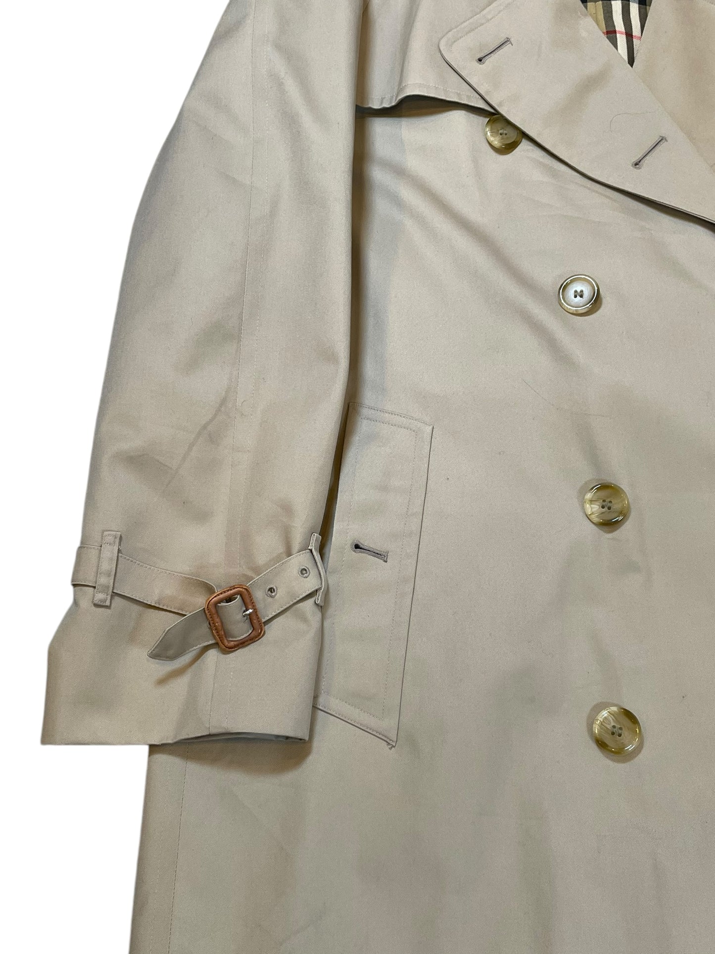 1990s Burberrys’ Double-Breasted Gabardine Trench Coat (XL)